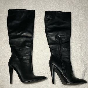 Shoedezzel Tall Boots, Black, Sz 7